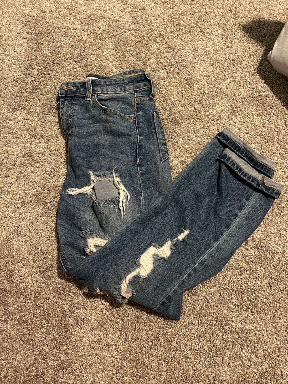 Classic Distressed Cello Blue Women’s Jeans